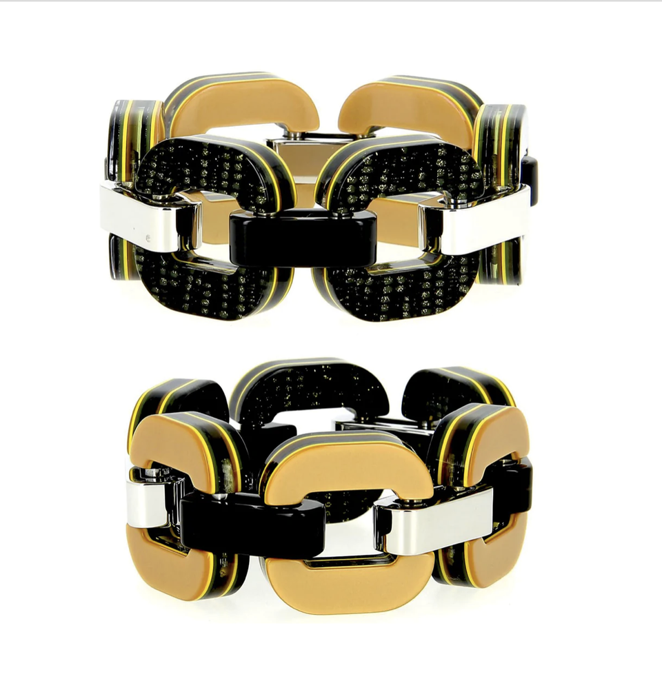 BIG Bracelet X.D. Design M reversible Croco Gold