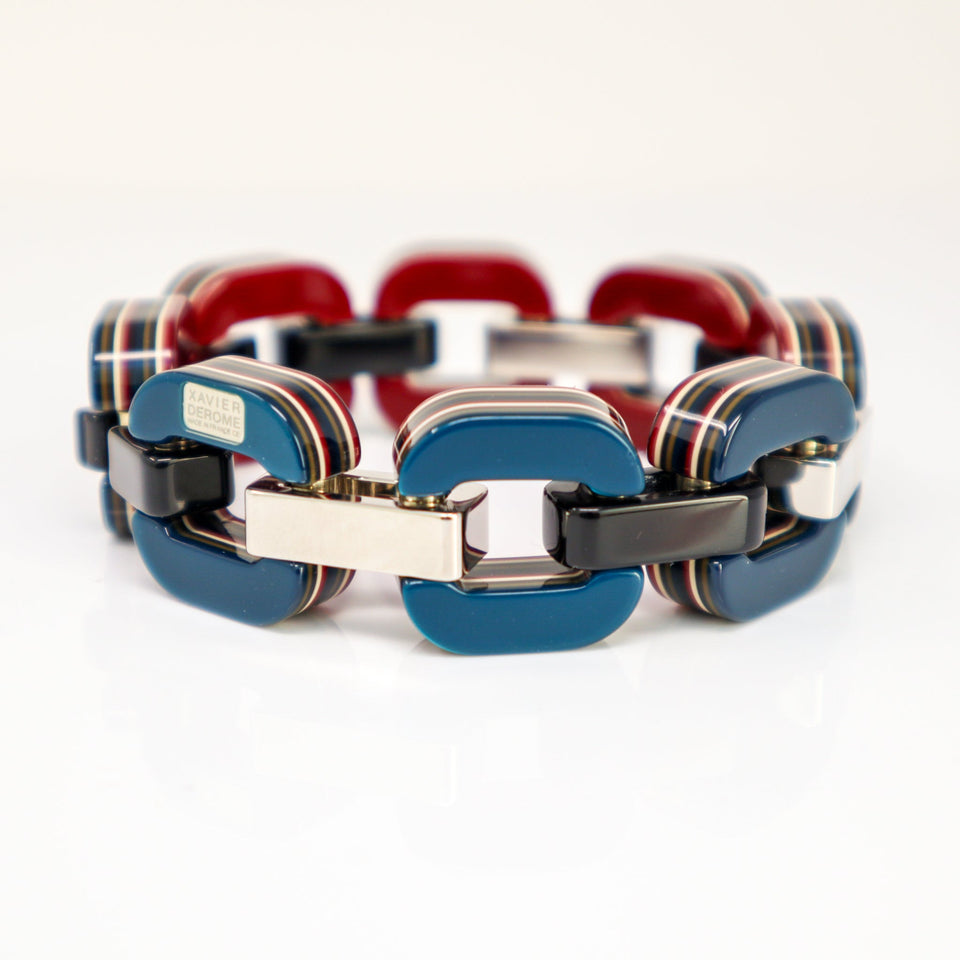 BIG Bracelet X.D. Design S Reverse Color Deep Red/ Blue