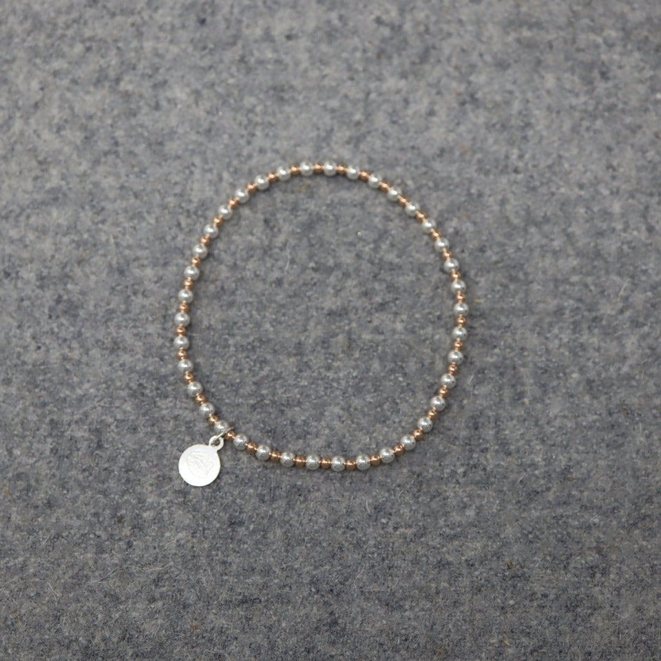 Versilbertes-vergoldetes Perlen Armband