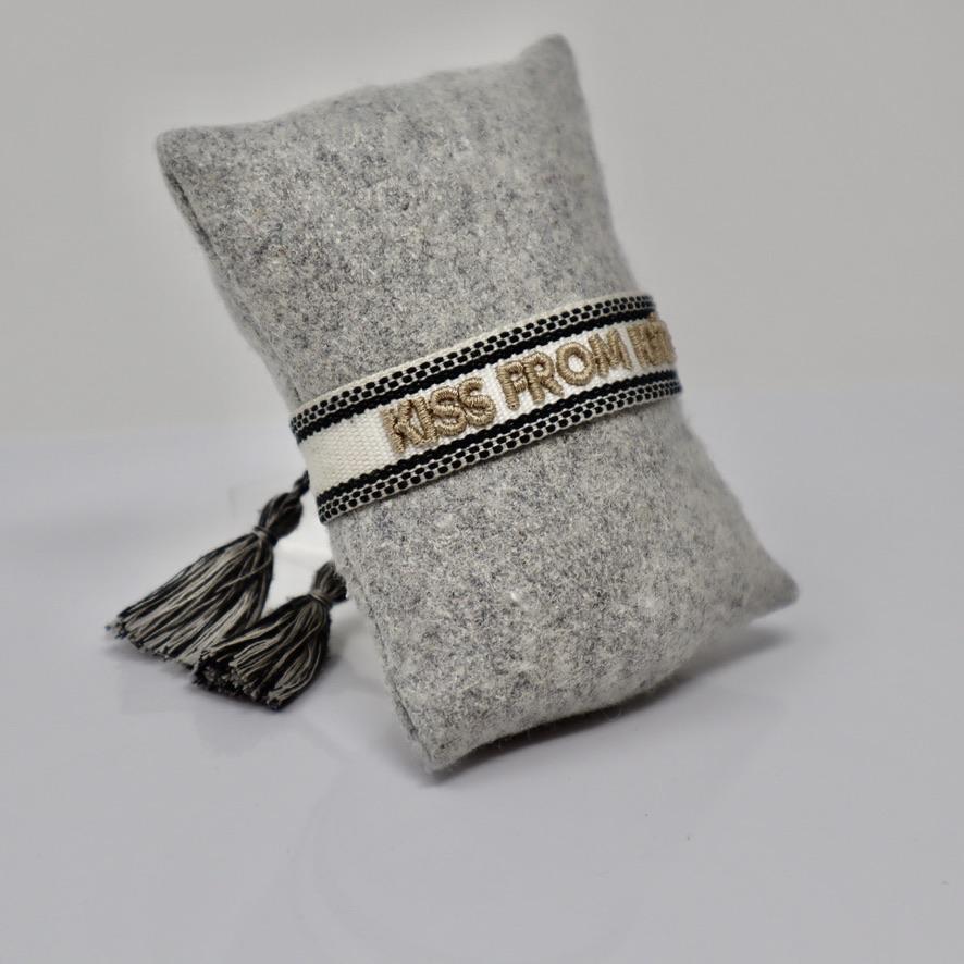 Stoff Armband - Woven KISS-from-KITZ-Bracelet
