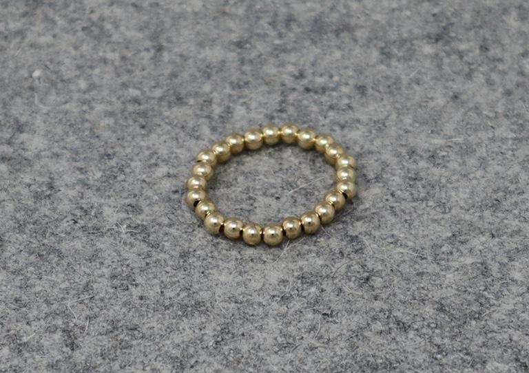 Ring elastisch vergoldete, versilberte oder rosévergoldete Perlen