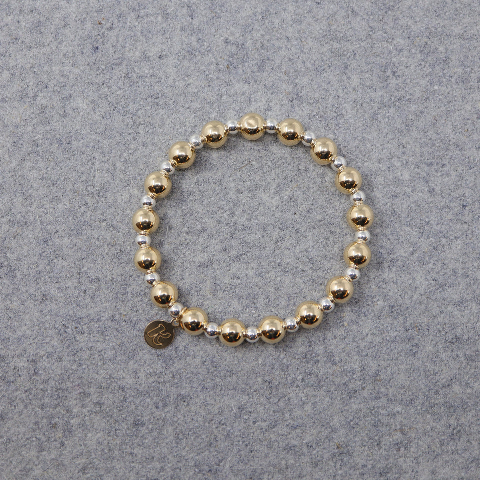 Armband vergoldete-versilberte Perlen