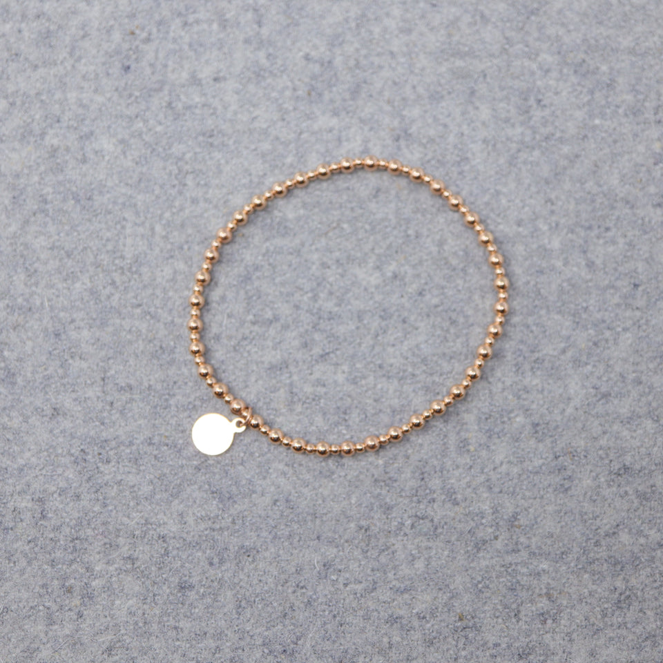 Rosévergoldetes "Groß-Klein-Perlen-Armband"