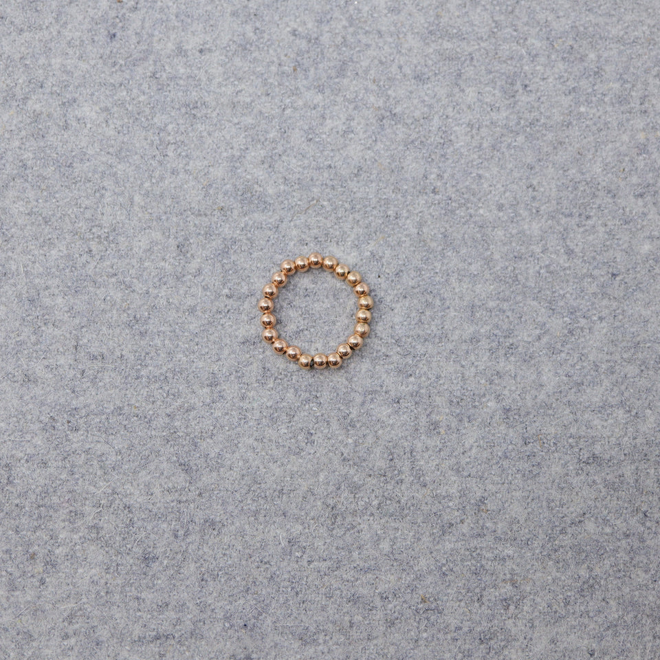 Ring elastisch vergoldete, versilberte oder rosévergoldete Perlen