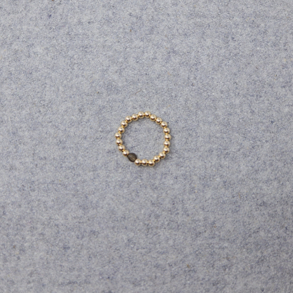 Ring vergoldete Perlen mit Edelstein