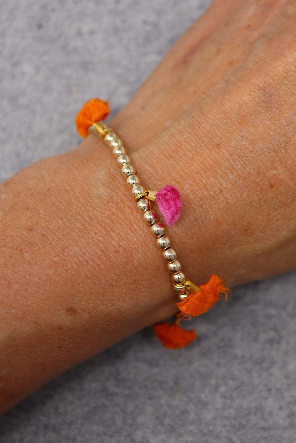 Pomml Orange Pink vergoldeten Armband