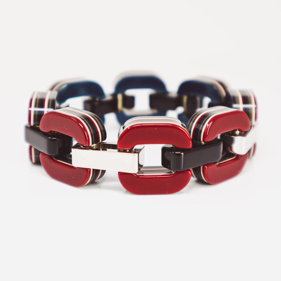 BIG Bracelet X.D. Design S Reverse Color Deep Red/ Blue