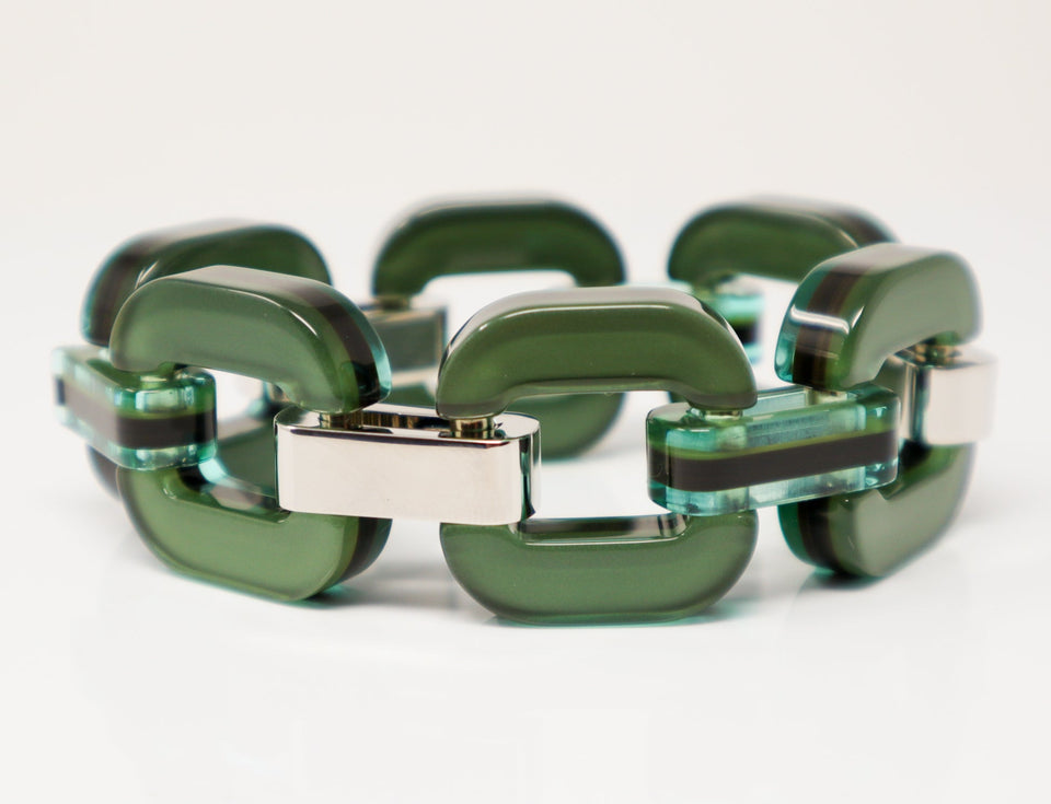 BIG Bracelet X.D. Design M Moor green mettalic